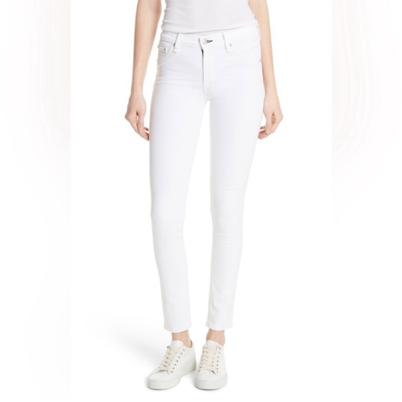 NWT rag & bone Jeans White High-Rise Ankle Skinny Stretchy Retail $250 Size 27 - Picture 7 of 12